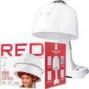 Red by Kiss 3000 Ceramic Tourmaline Professional Hood Dryer, 4 Heat Settings Blow Dryer for Home & Salon, Height Adjustable Convenient Big Hood Size Extra Coverage (1875 Wattage)