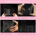 GTYOPR 36PCS 2x2x2 Inches Clear Favor Boxes, Small Plastic Party Favors Gift Box with Ribbons, Individual Candy Boxes Macaron Treat Cake Dessert