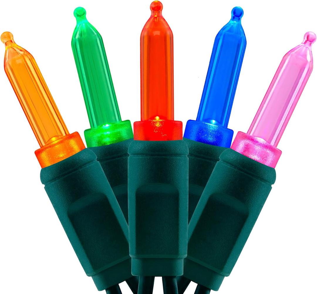 YULETIME 100 Multicolor One-Piece T5 LED Christmas Lights, 33 ft High Waterproof UL Certified Green Wire String Lights (Multicolor) YULETIME 100 Multicolor One-Piece T5 LED Christmas Lights, 33 ft High Waterproof UL Certified Green Wire String Lights (Multicolor)