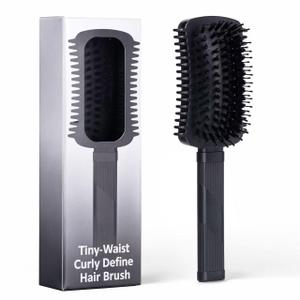 Curly Hair Brush Defining, Volume Curl Defining Brush for Detangling Shaping and Styling Women's Curls to Reduce Pulling (Black 1PC)