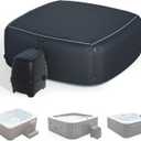 XCZ Portable Hot Tub Cover, Inflatable Hot tub Full Coverage - Waterproof, Sun Protection, dust Proof, Suitable for 94 "Inflatable hot tub spa,Square (Gray, Cover only)