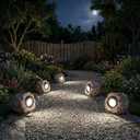 Candieslife Solar Garden Rock Lights Outdoor - IP65 LED Waterproof Solar Spotlight, Solar Powered Landscape Lights Decorative Garden Stone Light for Pathway, Walkway, Yard, Patio (4 Pack)