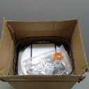 2 Gallon Glass Drink Dispensers, 1 Pack Clear Beverage Dispenser with Stand and Spigot for Parties, Drink Dispenser with Ice Core and Sticker for BBQ, Picnic, Lemonade Dispenser