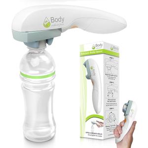 Electric Bottle Opener – Ideal for Seniors, Reduced Mobility or Osteoarthritis – Easy Plastic Bottle Opener (Water, Soda, Milk, Juice) – Compatible with Most Corks
