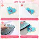 Juexica 24 Pcs Heart Shaped Iron on Patches Glitter Chenille Love Applique Embroidered Appliques Valentine's Day Transfers Sew on Fabric Patch for Clothes Jackets Backpack Hat Decoration(Bright)