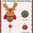 2 x Joytale 2 Pack Christmas Catnip Toys with Bell, Interactive Holiday Cat Wands Set, Catnip Toys for Indoor Cats Kittens for Chew and Relief, Snowman & Reindeer Design