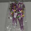 8 Pcs Glitter Floral Picks for Mardi Gras Decor, 17 Inch Purple Green Gold Fleur-de-Lis Floral Picks for Table Centerpieces, Vase Filler, Tree & Party Decorations