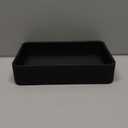 PU Leather Valet Tray Organizer, Modern Nightstand Organizer Bedside Desktop Storage for Womens and Men, Decorative Perfume Trinket Catchall Vanity Tray for Key Watch Wallet (Black)