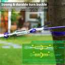 Heavy Duty Aerial Dog Tie Out Trolley System for Small to Large Dogs - Run Cable 100ft /75ft Zipline with 10ft Runner Cable Great for Yard (Blue, 100 ft for one Dogs up to 300 lbs)