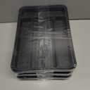 3 x Aujen Silverware Organizer - Expandable Kitchen Drawer Organizer, Adjustable Utensil Organizer, Cutlery Tray for Forks, Knives, Multipurpose Kitchen Organizers and Storage Solution, Black, Medium