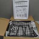 Miyawell 3-Tier Rolling Pantry Cart with Wheels, Stackable Wire Storage Floor Organizer for Kitchen Pantry Snack Shelves, Fruit Basket Stand, Vegetable Storage Rack for Food Snacks Onion Potato (3 Tier-black (1 Pack))