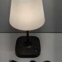 Outdoor Table Lamp - 8000mAh Cordless Rechargeable Battery,Dimmable LED Display Touch Lamp for Camping Patio and Bedroom (Black)