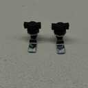 2Pcs T Handle Swing Knob Turn Cam Lock Thumb Operated for Machine Cabinet Drawer, Black