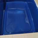IRIS USA XX-Large Side Entry Cat Litter Box, Open Top Extra Large Litter Box for Big Cats and Multi-Cat Households, High Sided Scatter Shield, Easy to Clean, 30" L x 20" W x 14" H, Navy
