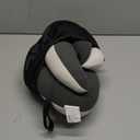 BUYUE Travel Neck Pillows for Airplanes, 360° Head Support Sleep for Long Flight, Skin-Friendly & Breathable, Kit with 3D Contoured Eye Mask, Earplugs and Storage Bag (Adult, Grey, 90+ lbs)