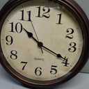 HYLANDA Wall Clock, Bronze Silent Non Ticking Classic Battery Operated Clocks, Decorative for Living Room, Bedrooms, Kitchen, Office (16 inch)