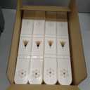 Christmas Tree Fence, Holiday Decoration White Picket Fence Plastic PVC Heavy Duty, Small Fence Panel Around Artificial Real Xmas Trees, Fence Gate to Go, Freestanding Circle Barrier for Toddler Cats