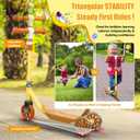 Kick Scooters for Kids 3-5 5-7 Years Age - Handlebars Flexible Steer,Height Adjustable,Stable Light Up Three Wheeled Toddler Scooter for Boy & Girl,Indoor Outdoor Kid Child Toy Gift