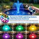 Antfraer Pond Filter with LED Lights, Built-in U-V Clarifier Pond Filter with 660GPH Fountain Pump & Remote Control, Multi-Stage Filtration Pond Filter Box with for Outdoor Ponds Waterfall Fountain
