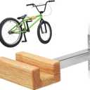 IMPRESA Aesthetic Bike Rack Wall Mount - Light Wood & Stainless Steel - Modern Vertical & Horizontal Hanging - Heavy-Duty Indoor Display