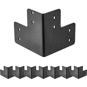 VEVOR Workbench Corner Bracket Kit, 6.50 x 6.50 x 6.50 inch / 165 x 165 x 165 mm, 2204lbs/1000kg Load Capacity, Heavy Duty Sturdy Steel Angle Brackets with Screws, for Desk Shop Table Platform, 8 Pcs