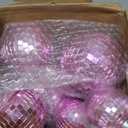 WILLBOND 12 Pack Disco Ball Mirror Ball with Hanging Ring for Fun Retro Disco Party Decorations Party Dj Lighting Effect Stage Props Game Accessories, 5.91", 3.94", 3.15", 2.36"(Pink)