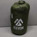 Elevon Sleeping Bag for Adults Teens Kids Cold Warm Weather, Portable Waterproof & Lightweight, Compact with Compression Sack, for 3-4 Seasons Camping, Backpacking, Hiking, Travel, Indoors Outdoors (1-person, 1-pack, Green)