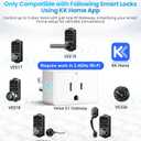 Veise G1 Gateway Compatible with KK Home APP, Smart Door Lock WiFi Bridge for Remote Control, Voice Control