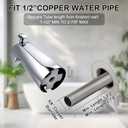 Enhon Tub Spout with Diverter, Slip-Fit Bathtub Faucet Spout Replacement, 1/2 Copper Pipe Connection, Easy to Install, Universal for Bathroom Shower(Chrome Color,1 Pack)