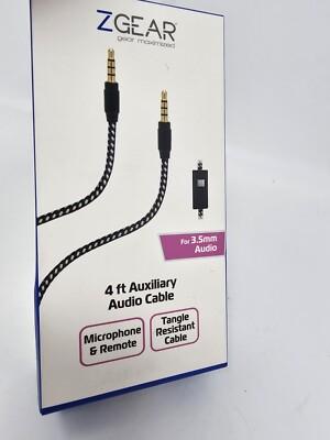 Z Gear 4ft Auxillary Audio cable For 3.5mm Audio
