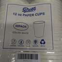 SLFxotro Coffee Cups 12 oz 50 Pack, Disposable Paper Cups 12 oz, White Paper Hot Coffee Cups Suitable for Party, Picnic, Travel, and Events-white