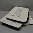 Bagnizer Large Fabric Storage Baskets | 50L Storage Bins, Decorative Linen Closet Baskets with Handles for Organizing, Shelf, Toys, Clothes, Home, Office, Nursery, 17x12x15Inches (Black&White)