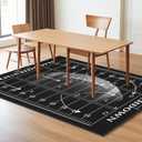 Football Rug for Bedroom,6'x9' Football Field Rugs with Non-Slip Backing,Sports Area Rug for Living Room and Game Room Decor
