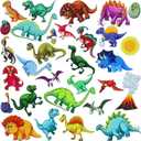 BXI 30 Pcs Dinosaurs Felt Board Story Pieces Set for Toddlers, Preschool & Kindergarten, Precut Felt Marine Life Figures for Preschool Crafts Activity Early Learning Storytelling