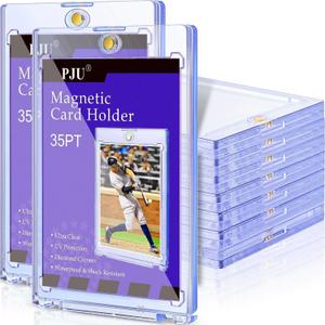 30ct Magnetic Card Holder, 35pt One Touch Card Holder for Trading Cards, Protectors Hard Plastic, U-V Protection Magnetic Display Case for Baseball, Game, Sports Cards