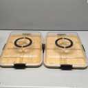 Charcuterie Board with Clear Lid, Travel Portable Cheese Board Charcuterie Boxes Cutting Boards for Kitchen, House Warming Gifts New Home, Gifts for Women (6 Compartments Black)