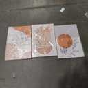 SERIMINO Boho Framed Wall Art Set of 3, Minimalist Wall Decor Living Room, Geometric Line Leaf Sun Moon Canvas Artwork Paintings for Bathroom, Home Decor Print, 12"x16"