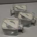 DAHUITX Condiment Jar Spice Container, Sugar and salt container set，Glass Seasoning Box with Spoon Dustproof Lid and Handle,for Kitchen, Counter,Food Storage,10oz Set of 3(grey)