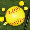 Softball Foil Balloons Softball Party Favors Round Balloons Sports Themed Party Backdrop for Birthday Baby Shower Boys Girls Decorations