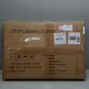 Taranta 2 Step Ladder,Aluminum Lightweight Folding 2 Step Stool with Anti-Slip Wide Pedal, 330lbs Capacity Step Ladder for Household,Kitchen,Office - BlackWoodgrain