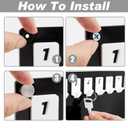 Beeveer Acrylic Key Holder Board with 150 Hooks, Wall Mount Organizer,Black