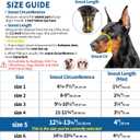 BARKLESS Dog Muzzle, Basket Muzzle Anti Biting Chewing, Sturdy Lightweight Cage Mouth Cover for  Dogs, Allows Panting Drinking, Suitable for Grooming Trimming Training, 5 (Snout 12¼-13¾")