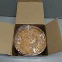 Hushee 6 Pcs Small Round Basket for Entryway Table Woven Wicker Key Bowl Basket Rattan Round Tray Organizing for Key Wallet Cell Phone Fruit Food Holder Decorative Table Storage (Brown)