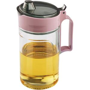 TENTA KITCHEN Oil Dispenser Vinegar Dispenser Maple Syrup Dispenser Glass Bottle Cruet No Drip Plastic Bottle Spout with Protective Cap drip Free Pour spout restarant 22Oz (Purple 1PC)