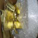 350 Piece Gold Dinnerware Set,100 Plastic Plates, 50 Cups,50 Pre-Rolled Napkins with Plastic Silverware, Disposable Gold Dinnerware Set for 50 Guests