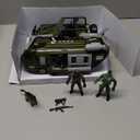 JOYIN Military Vehicles Toy Set of Friction Powered Transport Helicopter and Military Truck with Light and Sound Siren and Army Men Soldier Action Figures for Kids, Presents for Kids