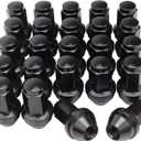 Set of 24, 14x2.0mm 13/16 Hex OEM Factory Style Large Acorn Seat Lug Nuts for 2001-2014 F150 Expedition Navigator Factory Wheels Large Acorn Seat, Black