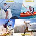 Men's UPF 50+ Sun Protection Beach Shirts Short Sleeve SPF UV Rash Guard Swim Quick Dry Water Swimming T-Shirts (Blue, XXXL)