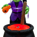 6 ft Tall Witch Pot with Bubbling Potion Halloween Inflatable
