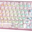 YUNZII X98 QMK/VIA Wireless Mechanical Gaming Keyboard with Knob,Tri-Mode BT5.0/USB-C/2.4GHz Hot Swappable Keyboard,Pre-lubed Switches Gasket Mount RGB Backlit for Wins/Mac (Pink, Crystal Switch)